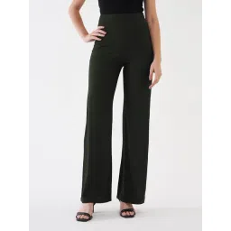 SALT Attire Olive Green Lydia Rib Knit Trousers-picture-34