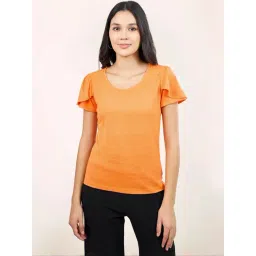 SALT Attire Orange Plain Top-picture-12