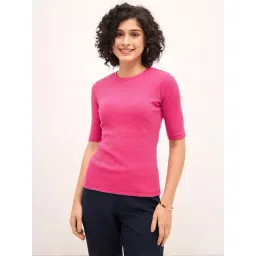 SALT Attire Pink Plain Top-picture-35