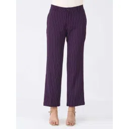 SALT Attire Purple Striped Trousers-picture-42