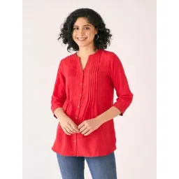 SALT Attire Red Plain Top-picture-38
