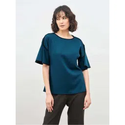 SALT Attire Teal Plain Top-picture-14