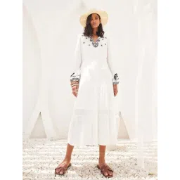 SALT Attire White & Black Plain Dress-picture-46