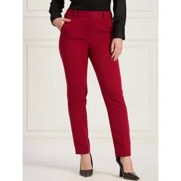 SALT ATTIRE Women Smart Straight Fit High-Rise Trousers-picture-23