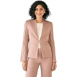 salt attire Women’s Open Front Blazer Coat – Solid Moss-Lycra, Cream, Casual Office Winter Jacket-picture-26