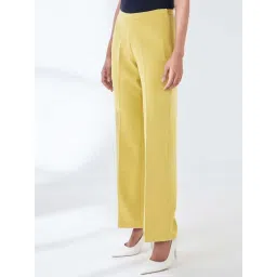 SALT Attire Yellow Plain Trousers-picture-31