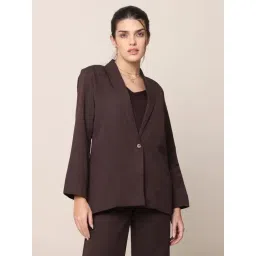 Saltpetre Classic Tencel All Season Coffee Blazer with Top & Trousers 3 piece Co-ord Set-picture-45