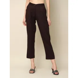 Saltpetre Classic Tencel Tapered Coffee Brown Trousers-picture-38