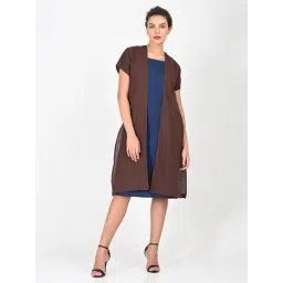 Saltpetre Women Coffee Brown Organic Cotton Extended-Sleeve Overlay-picture-19