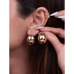 SALTY Dramatic Stainless Steel Contemporary Hoop Earrings-picture-14