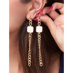SALTY Gold-Plated Contemporary Drop Earrings-picture-32
