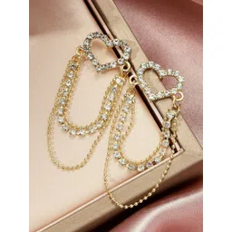 SALTY Stone Studded Contemporary Drop Earrings-picture-25