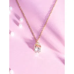 SALTY Stone Studded Stainless Steel Promise Ring Pendant & Chain Jewellery Accessories-picture-28