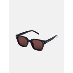 SALTY Women Brown Lens & Black Rectangle Sunglasses SG0048-BK-BR-Brown-picture-32
