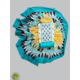 SALWAR STUDIO Embroidered Pure Cotton Unstitched Dress Material-picture-11