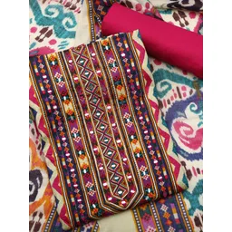 SALWAR STUDIO Embroidered Unstitched Dress Material image 3