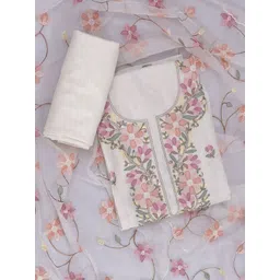 SALWAR STUDIO Floral Embroidered Unstitched Dress Material-picture-25