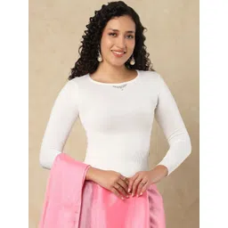 SALWAR STUDIO Women Embellished Round Neck Stretchable Saree Blouse-picture-27