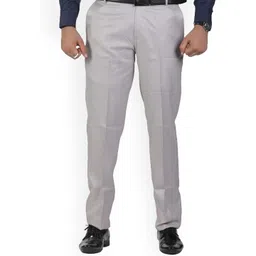 Sam and Jack Men Grey & Dark Grey  Pack of 2 Smart Chambray Trousers-picture-24