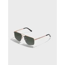 SAM & MARSHALL Unisex Green Lens & Gold-Toned Rectangle Sunglasses with-picture-12