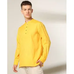 samav Self-Dobby Short Kurta-picture-30