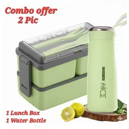 sample Lunch Box and water bottal for Kids – 3 Compartment Insulated 3 Containers Plastic School Lunch Box-picture-28