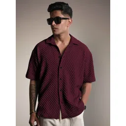 SAMRIZ Men Polyester Short Sleeves Solid Men's Shirt-picture-33