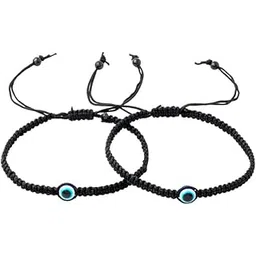samsiddhi Evil Eye Black Thread Adjustable Anklets for Men and Women Pack of 2-picture-21