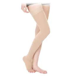 Samson GS-1201 Beige Thigh High Class-II AG Medical Compression Stockings with Anti-Slip Silicone Liner, Size: XL-picture-39