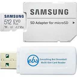 Samsung 512GB EVO Plus MicroSD Memory Card Compatible with Samsung Galaxy A15 5G, A25 5G, A35 5G, A55 5G Model Phone (MB-MC512SA) Bundle with 1 Everything But Stromboli MicroSDXC Card Reader-image-2
