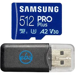 Samsung MicroSD EVO Plus 512GB Memory Card for Action Camera Compatible with GoPro Hero (2024), Hero 13 Black (MB-MD512SA) U3 V30 Bundle with 1 Everything But Stromboli SD & MicroSDXC Card Reader-image-0