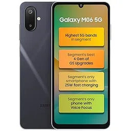 Samsung Galaxy M06 5G (Blazing Black, 4GB RAM, 128 GB Storage) | MediaTek Dimensity 6300 | AnTuTu Score 422K+ | 12 5G Bands | 25W Fast Charging | 4 Gen. of OS Upgrades | Without Charger-picture-32