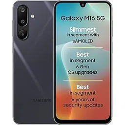 Samsung Galaxy M16 5G (Thunder Black, 4GB RAM, 128 GB Storage) | MediaTek Dimensity 6300 | AnTuTu Score 422K+ | Super Amoled Display | 25W Fast Charging | 6 Gen. of OS Upgrades | Without Charger-picture-35