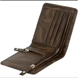 Men Casual, Ethnic, Formal, Travel Brown Genuine Leather Wallet-image-11