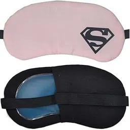 Samtrish Superhero Sleep Mask – Pink Cotton with Gel Insert & Earplugs | Eye Cover for Women, Kids & Girls.-picture-13