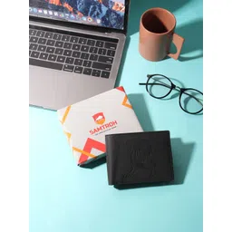 SAMTROH Men Animal Printed Zip Detail PU Two Fold Wallet-image-17