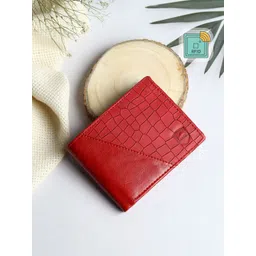 SAMTROH Men Red Geometric Textured PU Two Fold Wallet-image-43