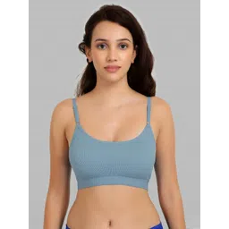 Samvar Blue Cotton Non-Wired Non Padded Minimizer Bra-picture-29