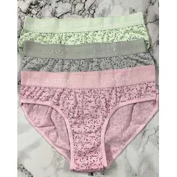 samvar Pack of 3 Micro Print High-Rise Briefs-picture-12