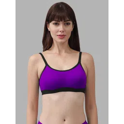 Samvar Purple Cotton Non-Wired Non Padded Minimizer Bra-picture-36