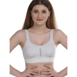 Samvar White Cotton Non-Wired Non Padded Minimizer Bra-picture-17