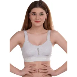 Samvar White Cotton Non-Wired Non Padded Minimizer Bra-picture-12