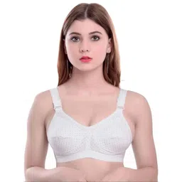 Samvar White Cotton Non-Wired Non Padded Minimizer Bra-picture-33