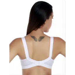 Samvar White Cotton Non-Wired Non Padded Minimizer Bra image 4