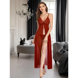 Samvar Women Maroon Baby Dolls-picture-16