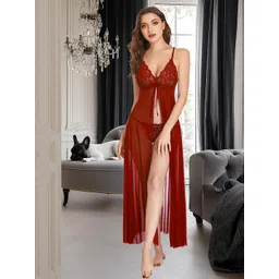 Samvar Women Maroon Baby Dolls-picture-23