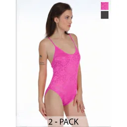 Women Pink,Black Net Lace Baby Doll Hot Nighties Honeymoon Dress Newly Married Couples-image-31