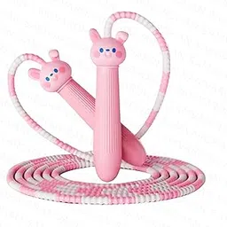 SAMVARDHAN Kids Skipping Rope Jump Rope, 6.5 Ft Adjustable Pvc Skipping Rope For Boys And Girls Fitness Pink Rabbit-picture-24