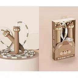 SAMVARDHAN Kids Skipping Rope Jump Rope, 6.5 Ft Adjustable Pvc Skipping Rope For Boys And Girls Fitness (Brown Bear)-picture-31