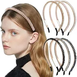 samyak 6 Pcs Headbands Crystal Beaded Hairbands For Women & Girls-picture-53